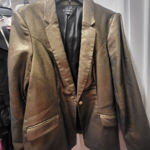 INC Gold / black shiny jacket